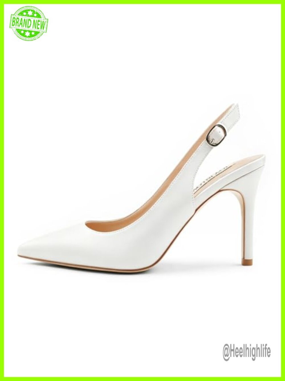 Slingback Stiletto High Heels Pointed Toe Closed Toe Pumps Office Dress Shoes